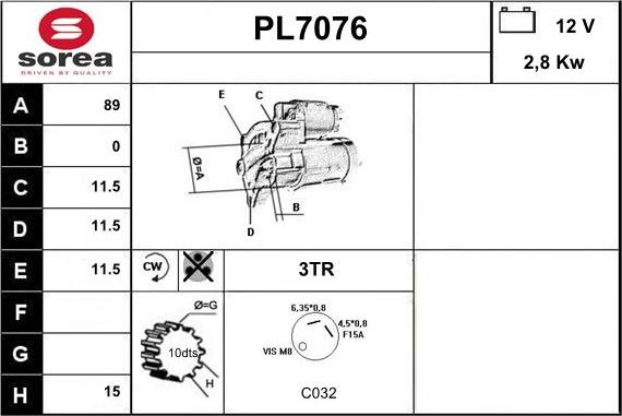 Sera PL7076 - Starteris ps1.lv