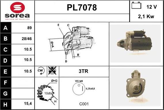 Sera PL7078 - Starteris ps1.lv