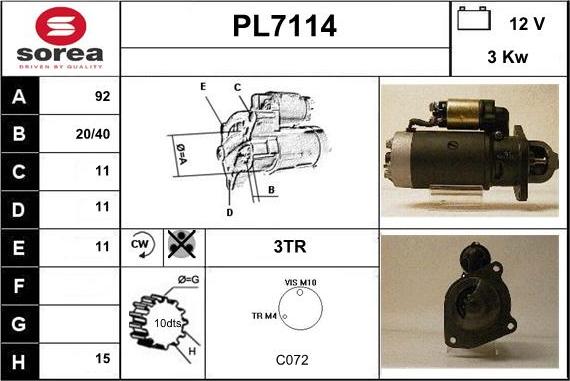 Sera PL7114 - Starteris ps1.lv