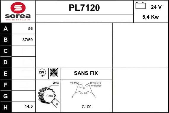 Sera PL7120 - Starteris ps1.lv