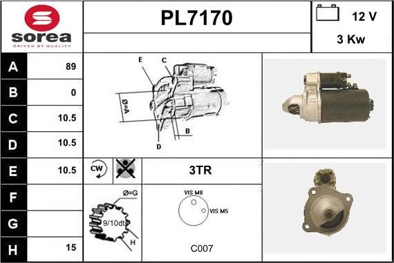 Sera PL7170 - Starteris ps1.lv