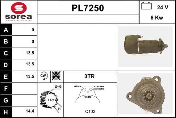 Sera PL7250 - Starteris ps1.lv