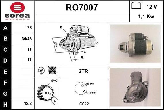 Sera RO7007 - Starteris ps1.lv