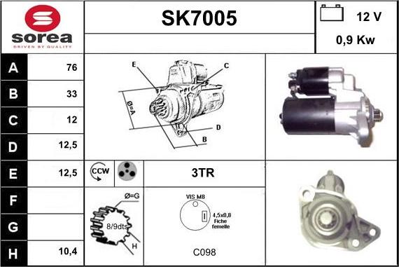 Sera SK7005 - Starteris ps1.lv