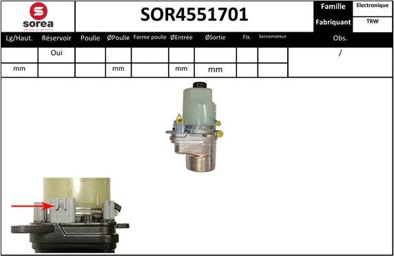 Sera SOR4551701 - Hidrosūknis, Stūres iekārta ps1.lv