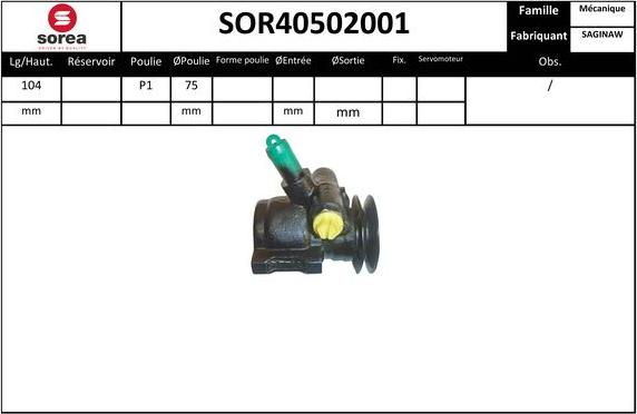 Sera SOR40502001 - Hidrosūknis, Stūres iekārta ps1.lv