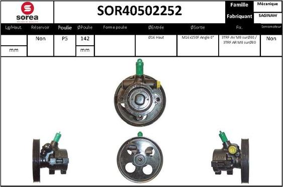 Sera SOR40502252 - Hidrosūknis, Stūres iekārta ps1.lv