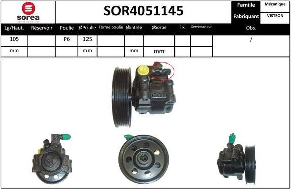 Sera SOR4051145 - Hidrosūknis, Stūres iekārta ps1.lv