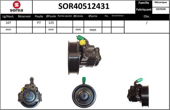 Sera SOR40512431 - Hidrosūknis, Stūres iekārta ps1.lv