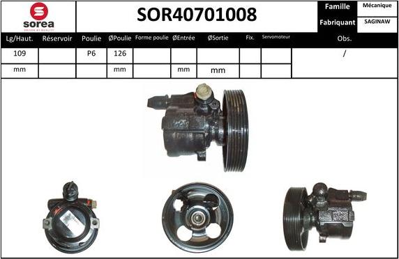 Sera SOR40701008 - Hidrosūknis, Stūres iekārta ps1.lv