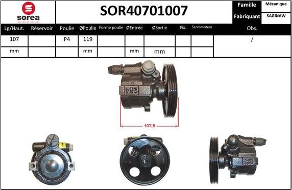 Sera SOR40701007 - Hidrosūknis, Stūres iekārta ps1.lv