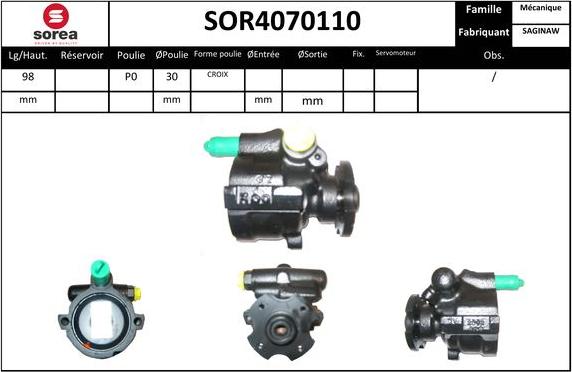 Sera SOR4070110 - Hidrosūknis, Stūres iekārta ps1.lv