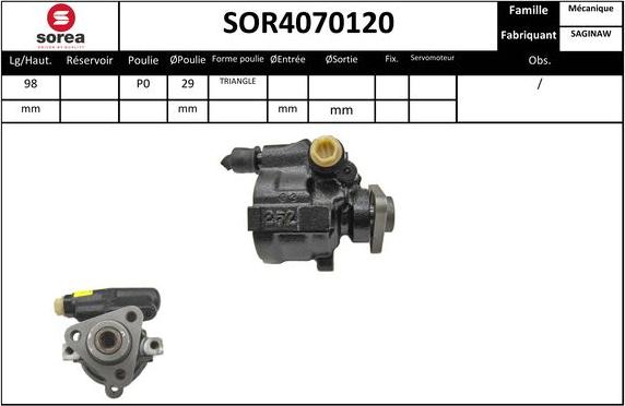 Sera SOR4070120 - Hidrosūknis, Stūres iekārta ps1.lv