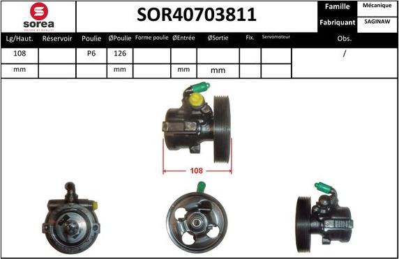 Sera SOR40703811 - Hidrosūknis, Stūres iekārta ps1.lv