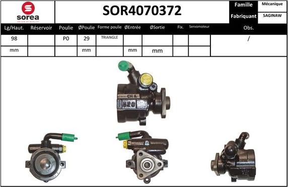 Sera SOR4070372 - Hidrosūknis, Stūres iekārta ps1.lv