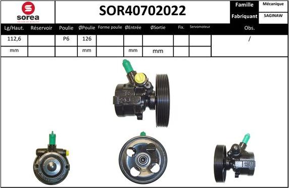 Sera SOR40702022 - Hidrosūknis, Stūres iekārta ps1.lv