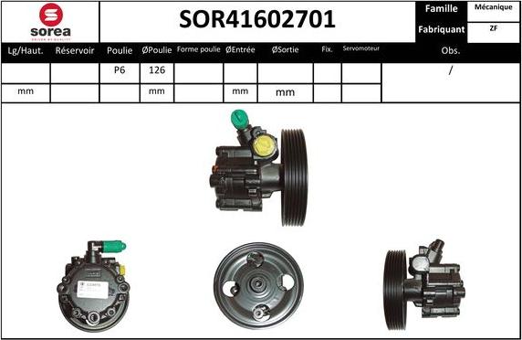 Sera SOR41602701 - Hidrosūknis, Stūres iekārta ps1.lv