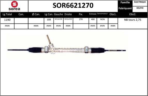 Sera SOR6621270 - Stūres mehānisms ps1.lv