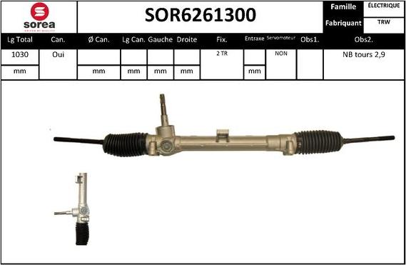 Sera SOR6261300 - Stūres mehānisms ps1.lv