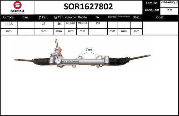 Sera SOR1627802 - Stūres mehānisms ps1.lv