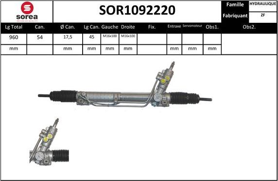 Sera SOR1092220 - Stūres mehānisms ps1.lv