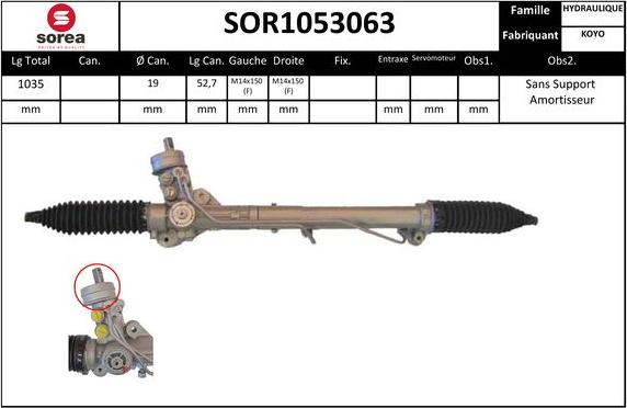 Sera SOR1053063 - Stūres mehānisms ps1.lv