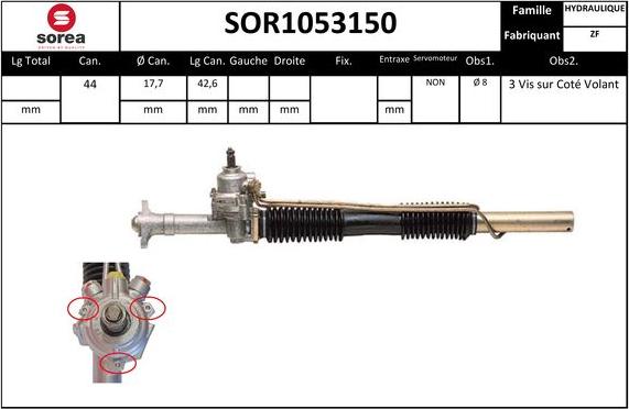 Sera SOR1053150 - Stūres mehānisms ps1.lv