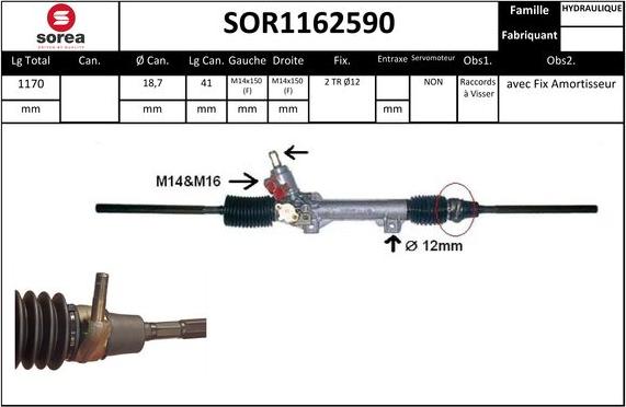 Sera SOR1162590 - Stūres mehānisms ps1.lv