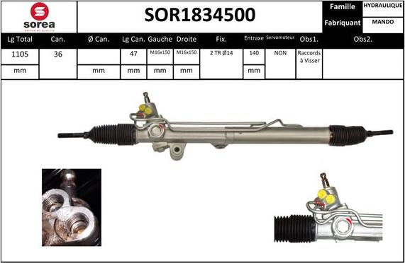 Sera SOR1834500 - Stūres mehānisms ps1.lv