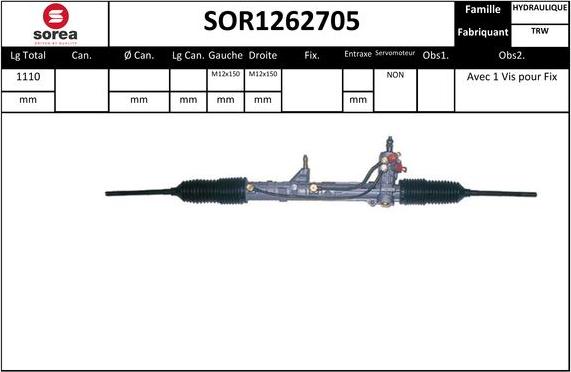 Sera SOR1262705 - Stūres mehānisms ps1.lv