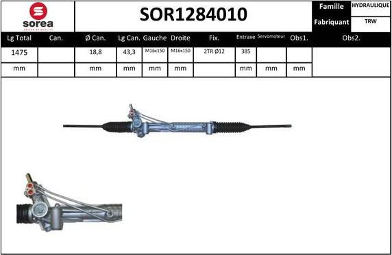 Sera SOR1284010 - Stūres mehānisms ps1.lv