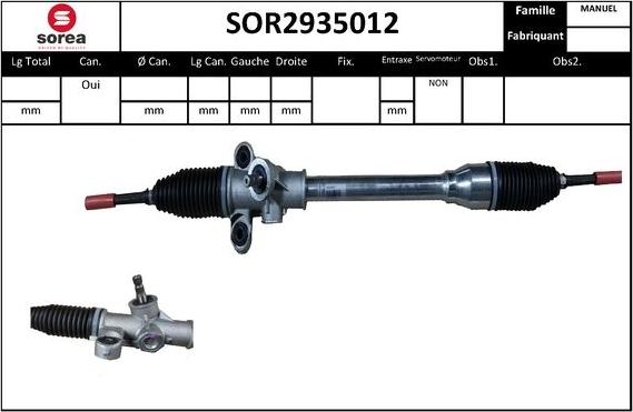 Sera SOR2935012 - Stūres mehānisms ps1.lv