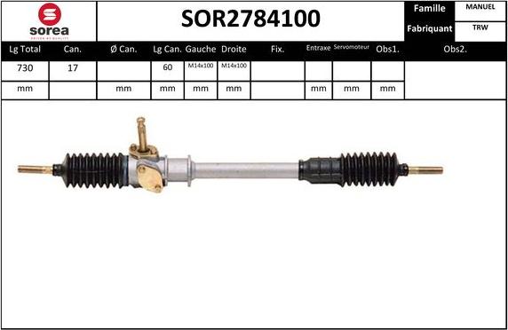 Sera SOR2784100 - Stūres mehānisms ps1.lv