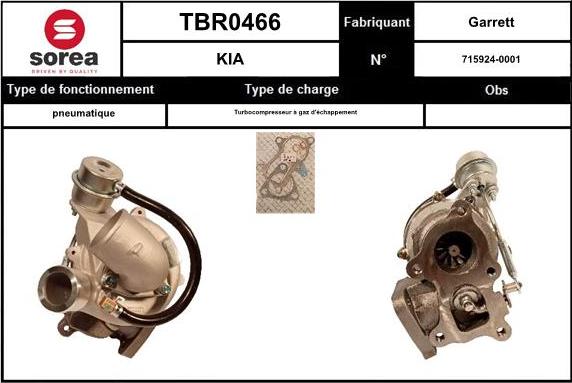 Sera TBR0466 - Kompresors, Turbopūte ps1.lv
