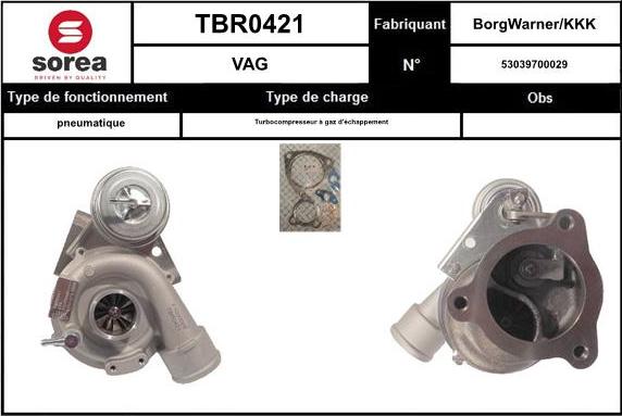 Sera TBR0421 - Kompresors, Turbopūte ps1.lv