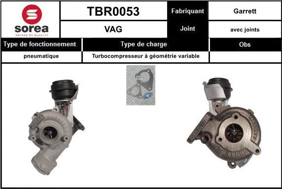 Sera TBR0053 - Kompresors, Turbopūte ps1.lv