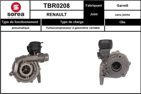 Sera TBR0208 - Kompresors, Turbopūte ps1.lv