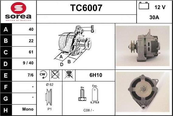 Sera TC6007 - Ģenerators ps1.lv