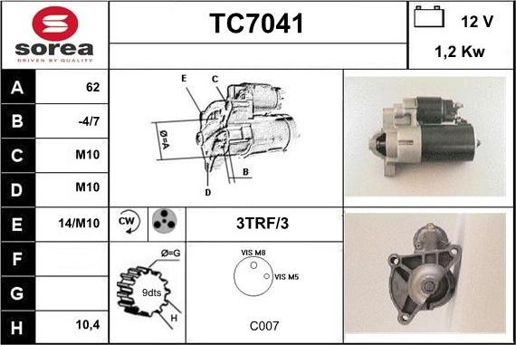 Sera TC7041 - Starteris ps1.lv