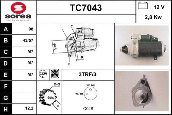 Sera TC7043 - Starteris ps1.lv