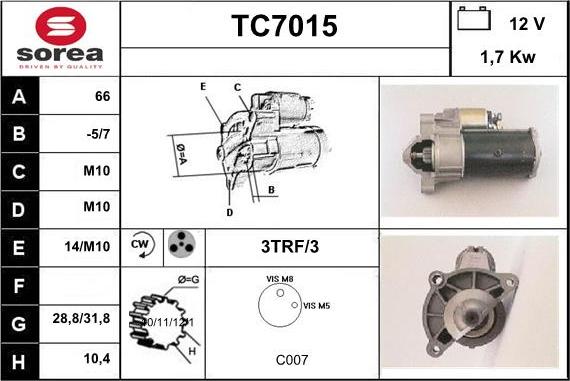 Sera TC7015 - Starteris ps1.lv