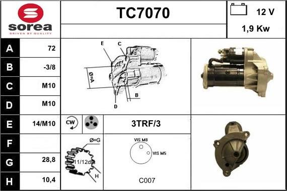 Sera TC7070 - Starteris ps1.lv