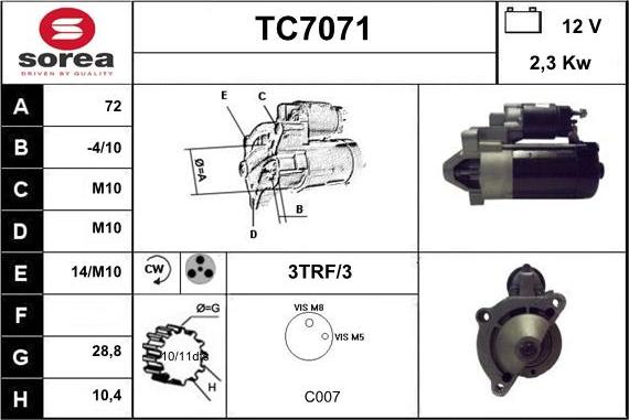 Sera TC7071 - Starteris ps1.lv