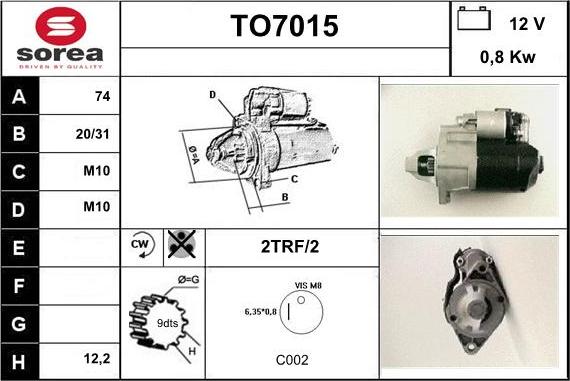 Sera TO7015 - Starteris ps1.lv