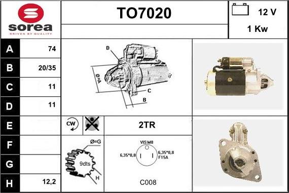 Sera TO7020 - Starteris ps1.lv