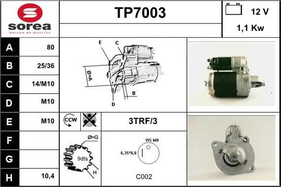 Sera TP7003 - Starteris ps1.lv