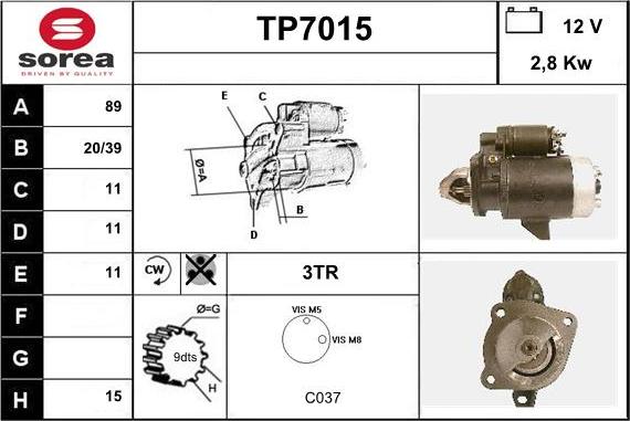 Sera TP7015 - Starteris ps1.lv