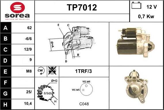 Sera TP7012 - Starteris ps1.lv