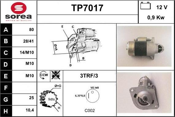 Sera TP7017 - Starteris ps1.lv