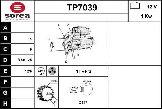 Sera TP7039 - Starteris ps1.lv